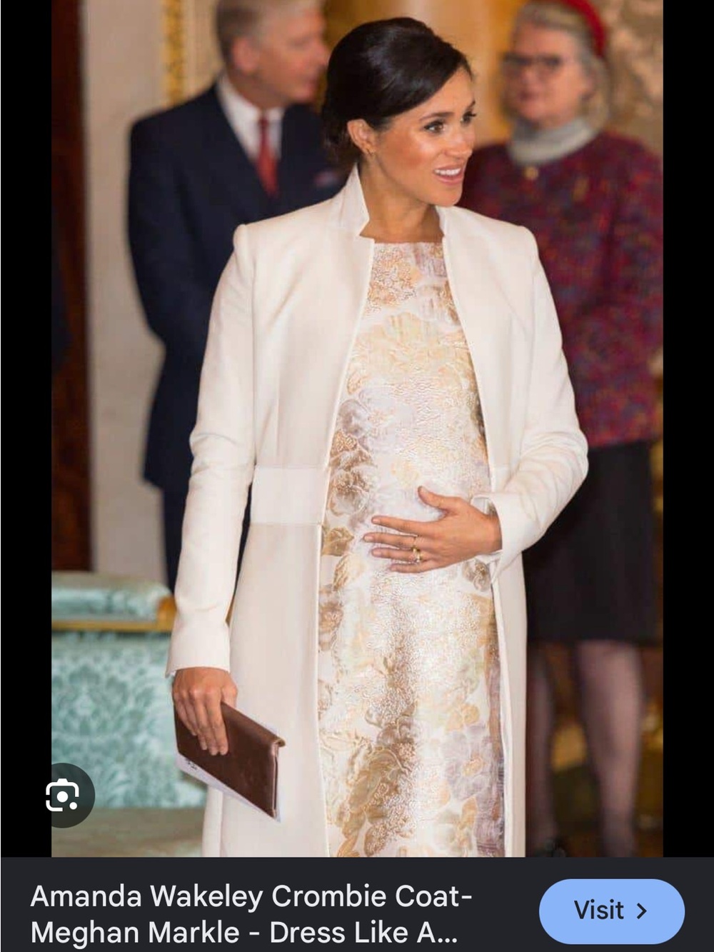 NWOT Amanda Wakeley Cream ‘Crombie’ Coat ASO Meghan Markle - Picture 14 of 15